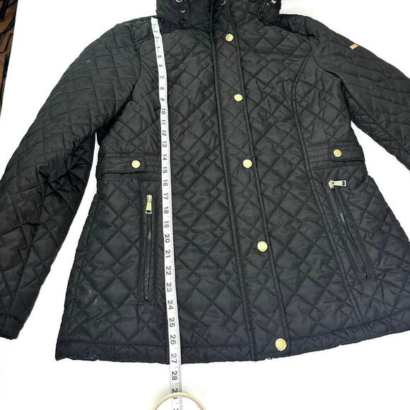 Laundry by Shelli Segal Women’s Quilted Winter Jacket With Hood Size Large Black - Picture 5 of 14